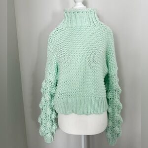 MINKPINK Light Green Cowl Neck Sweater